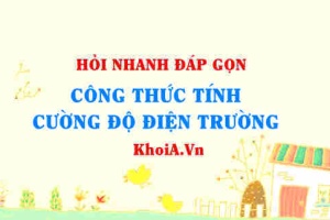 Công thức Cường độ điện trường của điện tích điểm tại một điểm lớp 11?